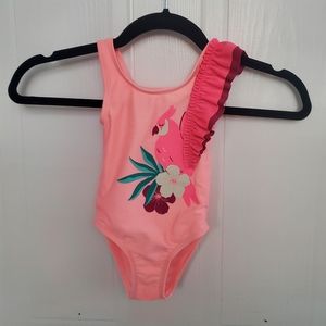 Girls swimsuit with bird 12 Months.